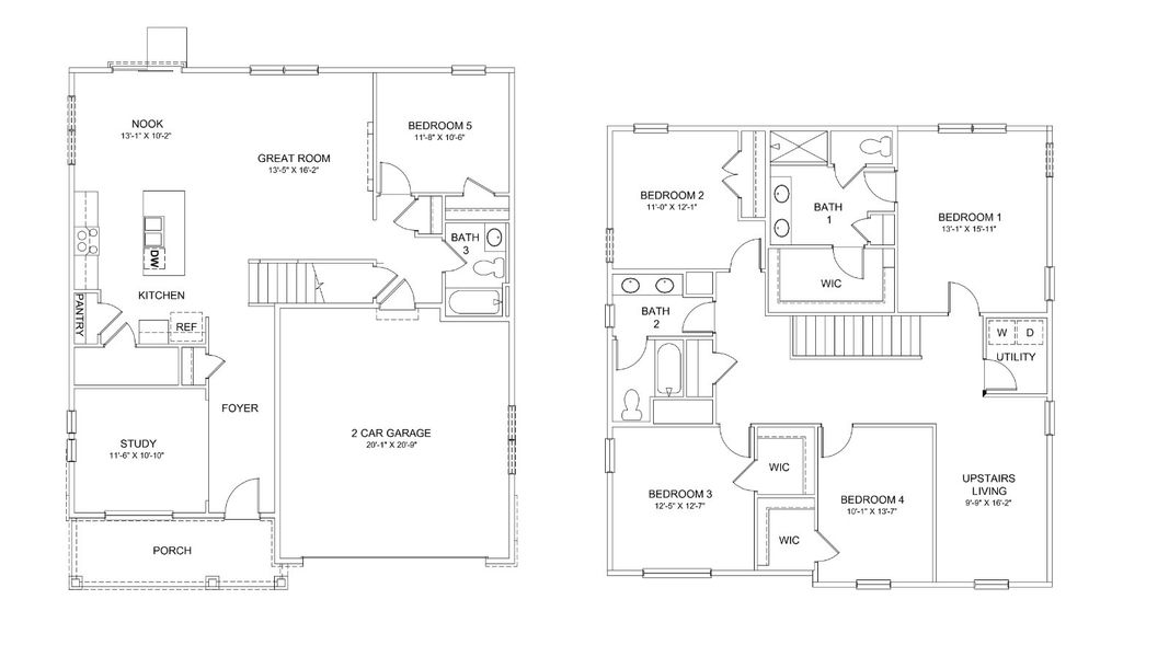 2D floor plan layout for the Henley by D.R. Horton in Vantage, Berthoud, CO (Image 3).