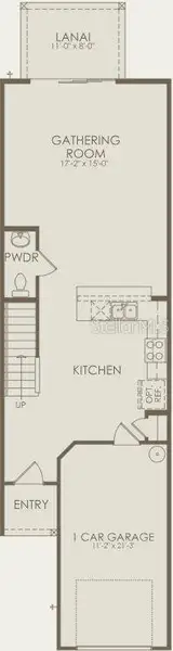 2D floor plan layout of this home in Skylar Crest, Sanford, FL (Image 5).