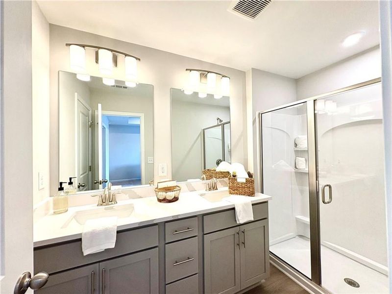 Furnished interior view inside a new home in Stegall Village, Cartersville (Image 38).