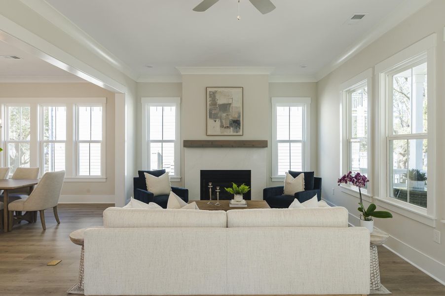 Furnished interior view inside a new home in Ferryboat Landing, Charleston (Image 9).