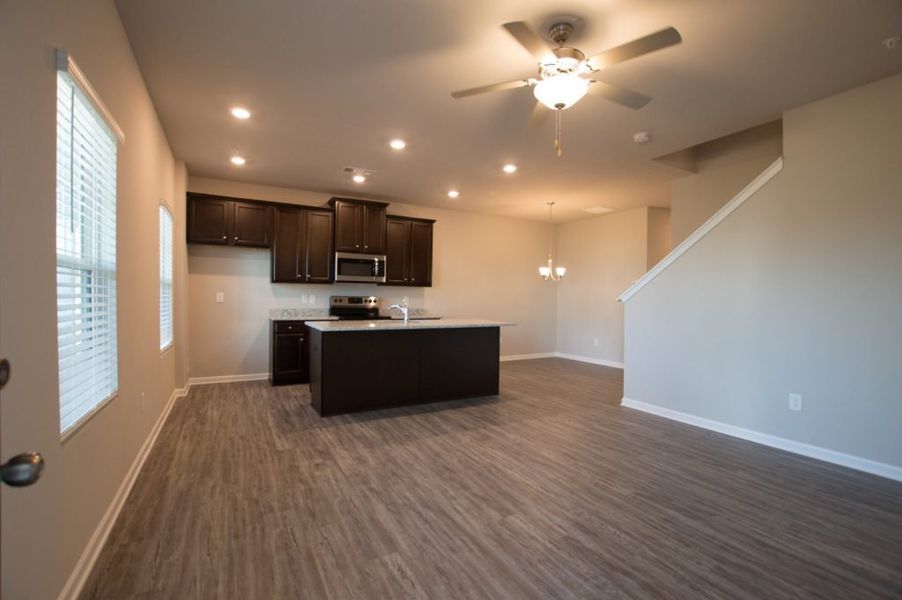 Representative furnished interior of a home built from the Cadence Unit A by Piedmont Residential in Ross Pointe, Kennesaw (Image 3).