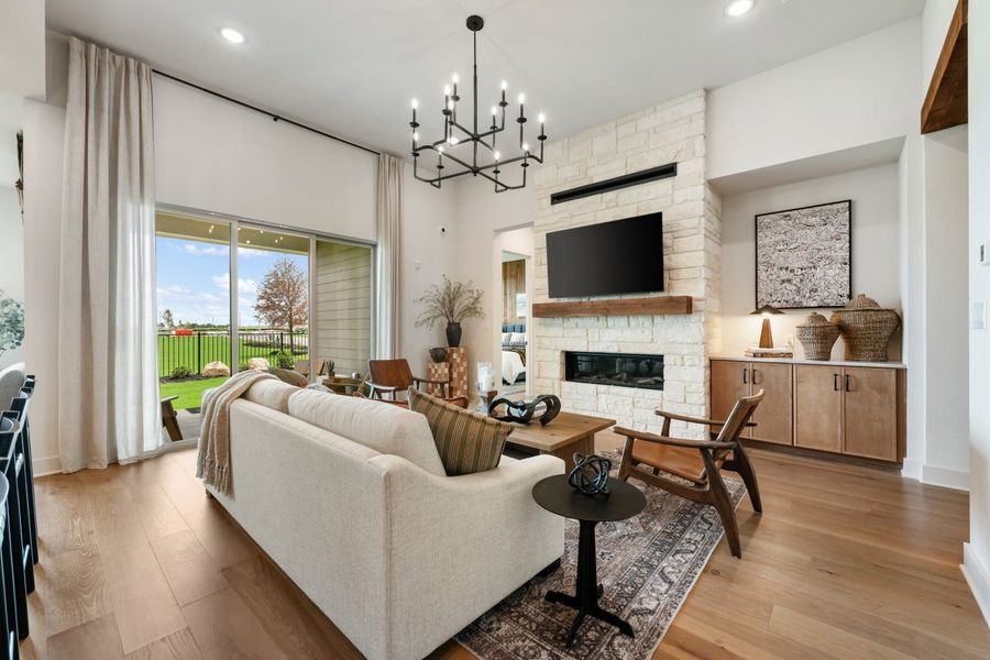 Representative furnished interior of a home built from the Sawgrass by Ashton Woods in Lagos Reserve, Manor (Image 7). Representative furnished interior of a home built from the Sawgrass by Ashton Woods in Lagos Reserve, Manor (Image 7).