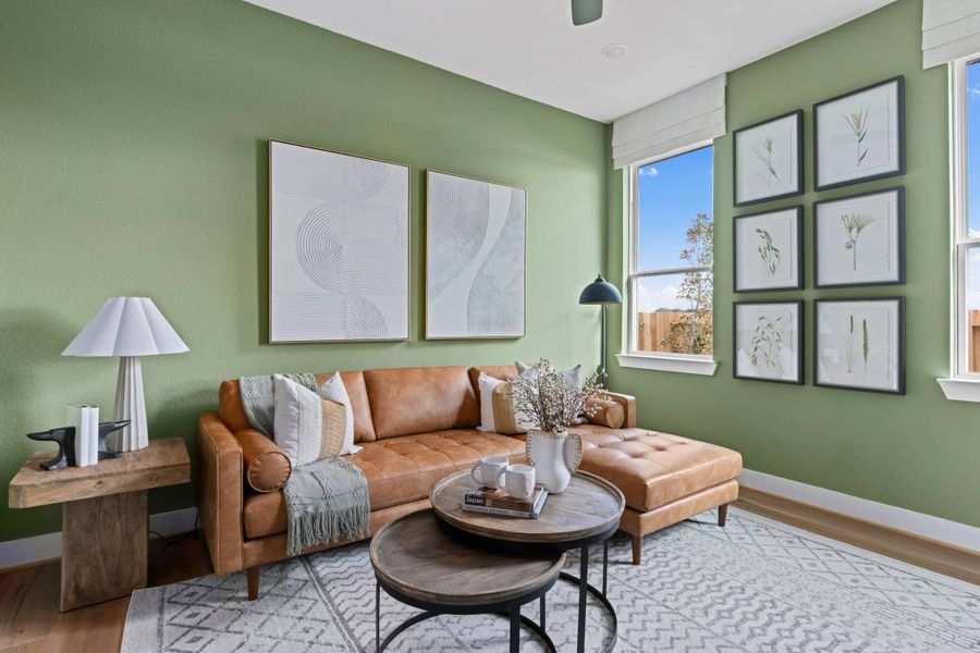 Representative furnished interior of a home built from the Lauren by Chesmar Homes in Wood Leaf Reserve, Tomball (Image 7).