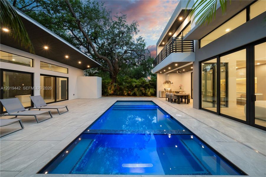 Exterior details and patio area of a home in , Miami (Image 34). Exterior details and patio area of a home in , Miami (Image 34).