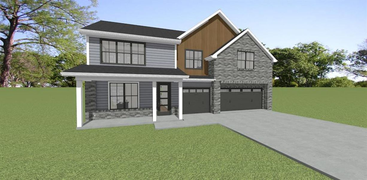 Front exterior of a new home in , Sherman, TX, highlighting curb appeal (Image 22). Front exterior of a new home in , Sherman, TX, highlighting curb appeal (Image 22).