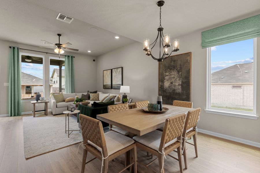 Representative furnished interior of a home built from the Bastrop by Beazer Homes in Hunter's Ranch, San Antonio (Image 8).