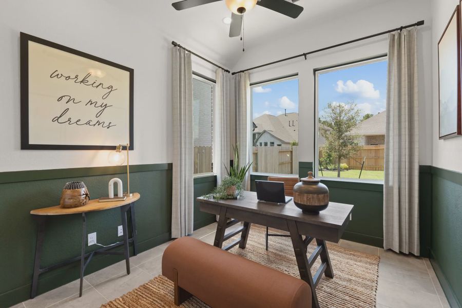 Representative furnished interior of a home built from the Sunnyside by Chesmar Homes in The Trails, New Caney (Image 7).