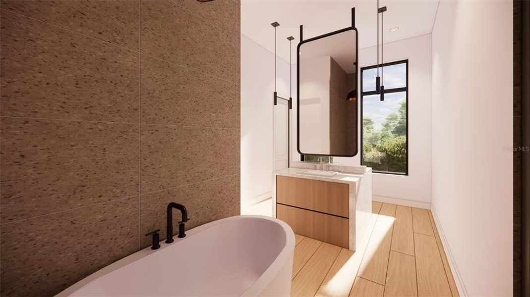 Furnished interior view inside a new home in , Tampa (Image 17). Furnished interior view inside a new home in , Tampa (Image 17).