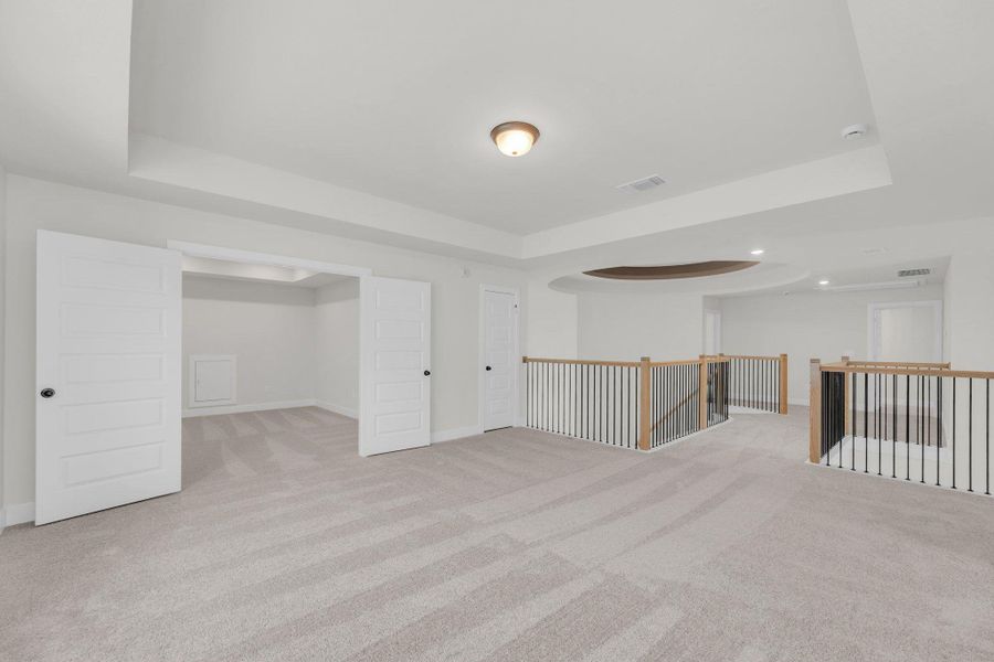 Spacious, unfurnished interior of a new home in Santa Rita Ranch - 60', Liberty Hill (Image 15). Spacious, unfurnished interior of a new home in Santa Rita Ranch - 60', Liberty Hill (Image 15).