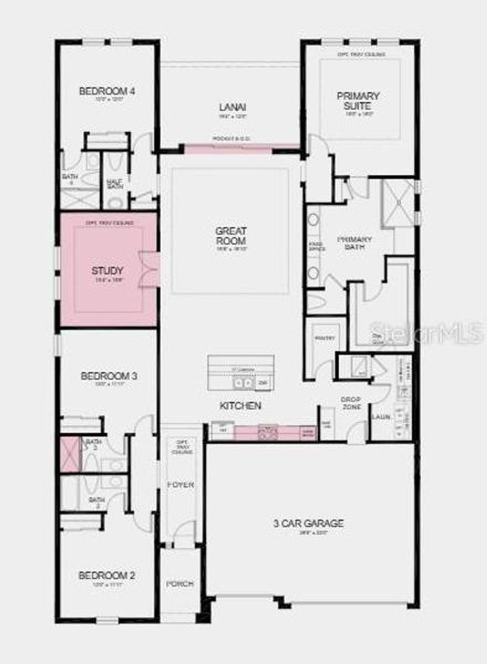 2D floor plan layout of this home in Colbert Landings, Palm Coast, FL (Image 2). 2D floor plan layout of this home in Colbert Landings, Palm Coast, FL (Image 2).