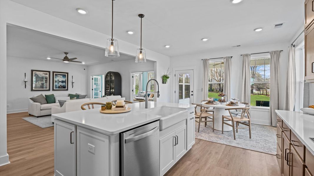 Well-designed kitchen with a center island and tasteful finishes that elevate everyday living