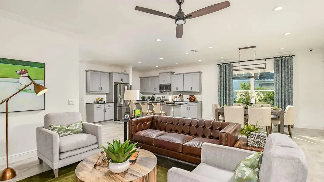 Furnished interior view inside a new home in Windward Real Estate and Homes for Sale in Sarasota, FL - Neal Communities, Lakewood Ranch (Image 8). Furnished interior view inside a new home in Windward Real Estate and Homes for Sale in Sarasota, FL - Neal Communities, Lakewood Ranch (Image 8).