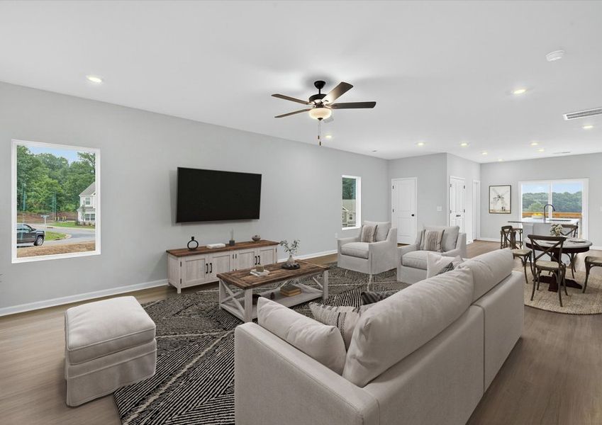 Lots of windows in the main living area