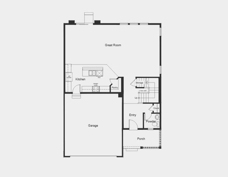 2D floor plan layout for the Plan 2193 by KB Home in Bennett Crossing Reserve, Bennett, CO (Image 7).