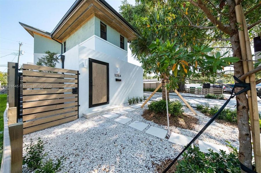 Exterior details and patio area of a home in , Miami (Image 28). Exterior details and patio area of a home in , Miami (Image 28).