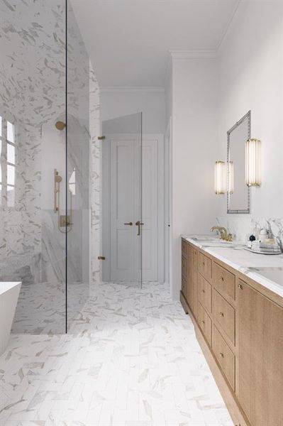 Furnished interior view inside a new home in , Dallas (Image 10).