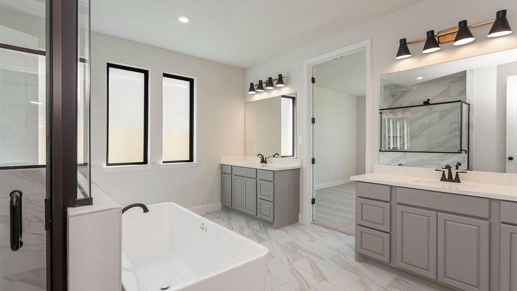 Furnished interior view inside a new home in Cross Creek West, Fulshear (Image 7).