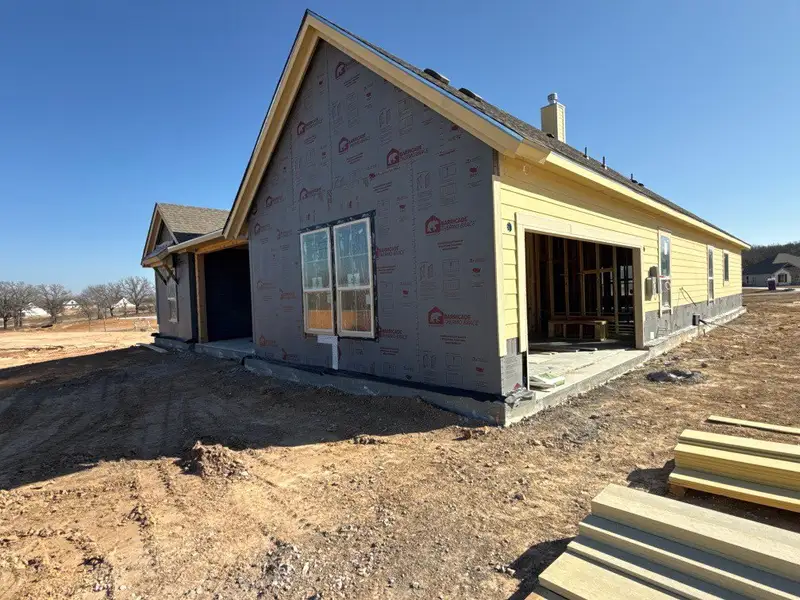 In-progress construction of a new home in Oak Grove Addition, Springtown, TX (Image 4).