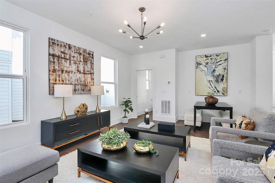 Furnished interior view inside a new home in , Charlotte (Image 14). Furnished interior view inside a new home in , Charlotte (Image 14).