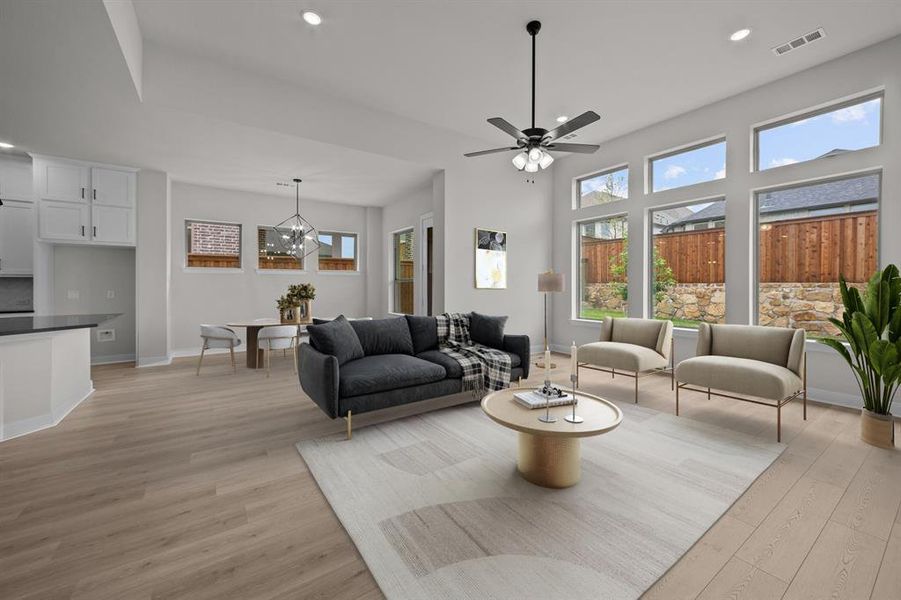 Furnished interior view inside a new home in Walsh Classic, Aledo (Image 4). Furnished interior view inside a new home in Walsh Classic, Aledo (Image 4).