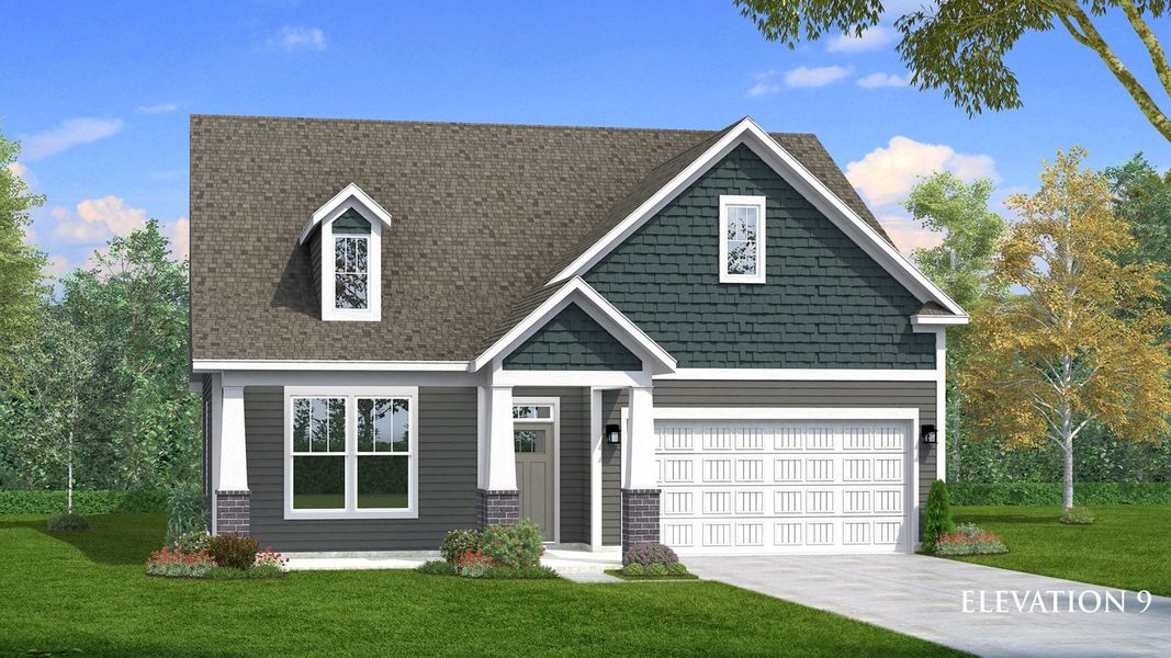 Representative exterior photo of a completed home built from the Cooper 3 by DRB Homes in Pelham Crossing Single Family Homes, Greenville, SC (Image 16).