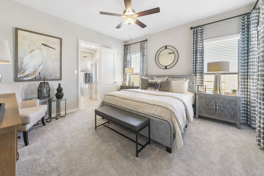 Furnished interior view inside a new home in Wood Leaf Reserve, Tomball (Image 32).