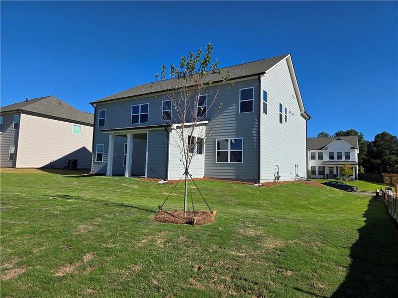 Exterior details and patio area of a home in Enclave at Logan Point, Loganville (Image 4).