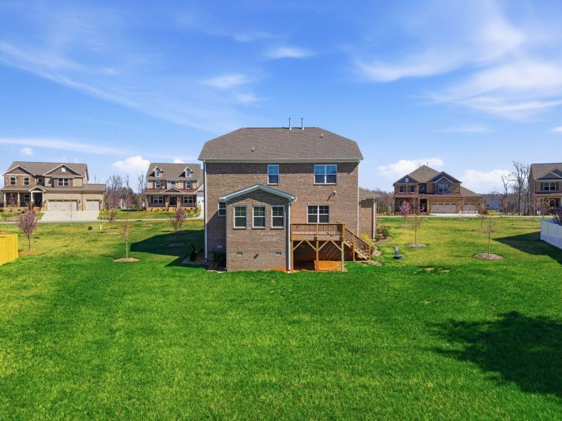 Representative exterior details of a home built from the Fairfield Lux by Keystone Homes NC in Weybridge, Burlington (Image 55).