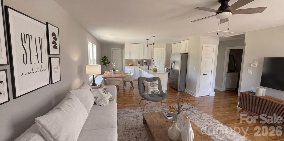 Furnished interior view inside a new home in , Clover (Image 12).