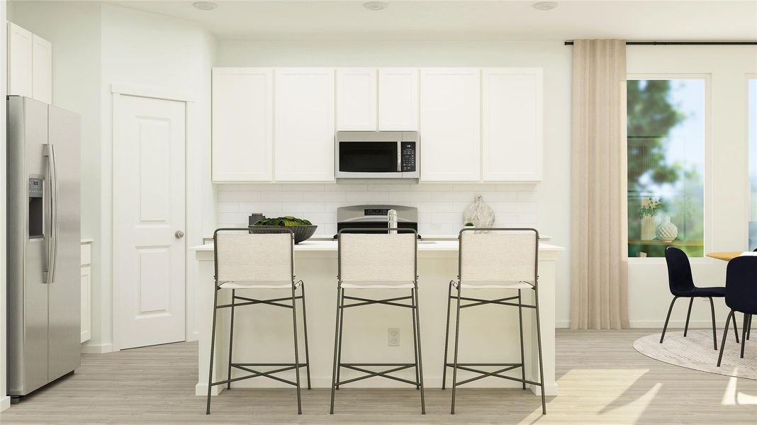 Furnished interior view inside a new home in Meadowlark Preserve, Pflugerville (Image 17).