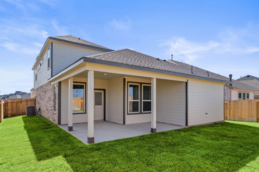 Exterior details and patio area of a home in Beacon Hill, Waller (Image 4). Exterior details and patio area of a home in Beacon Hill, Waller (Image 4).
