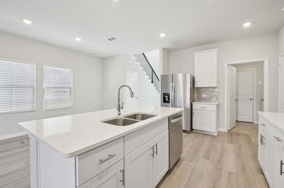 Furnished interior view inside a new home in Simpson Crossing - Spring Series, McKinney (Image 18). Furnished interior view inside a new home in Simpson Crossing - Spring Series, McKinney (Image 18).