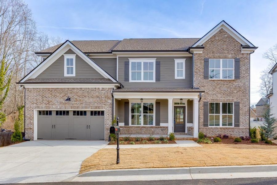 Front exterior of a new home in , Buford, GA, highlighting curb appeal (Image 20).