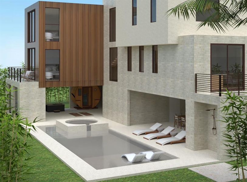 Exterior details and patio area of a home in , Longboat Key (Image 3). Exterior details and patio area of a home in , Longboat Key (Image 3).