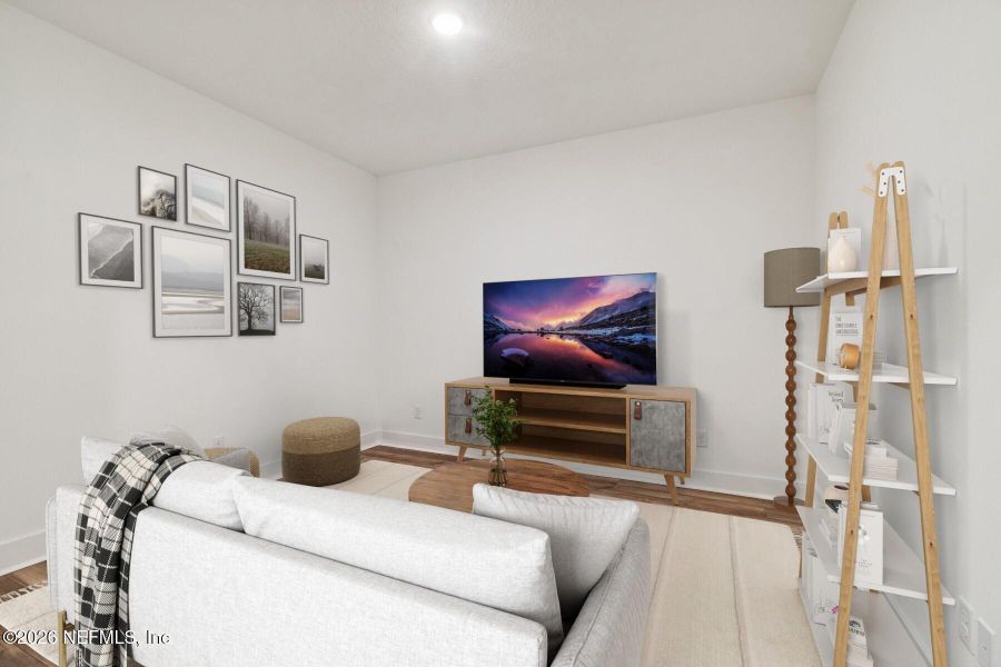 Furnished interior view inside a new home in Kettering at eTown - Paired Villas, Jacksonville (Image 10). Furnished interior view inside a new home in Kettering at eTown - Paired Villas, Jacksonville (Image 10).