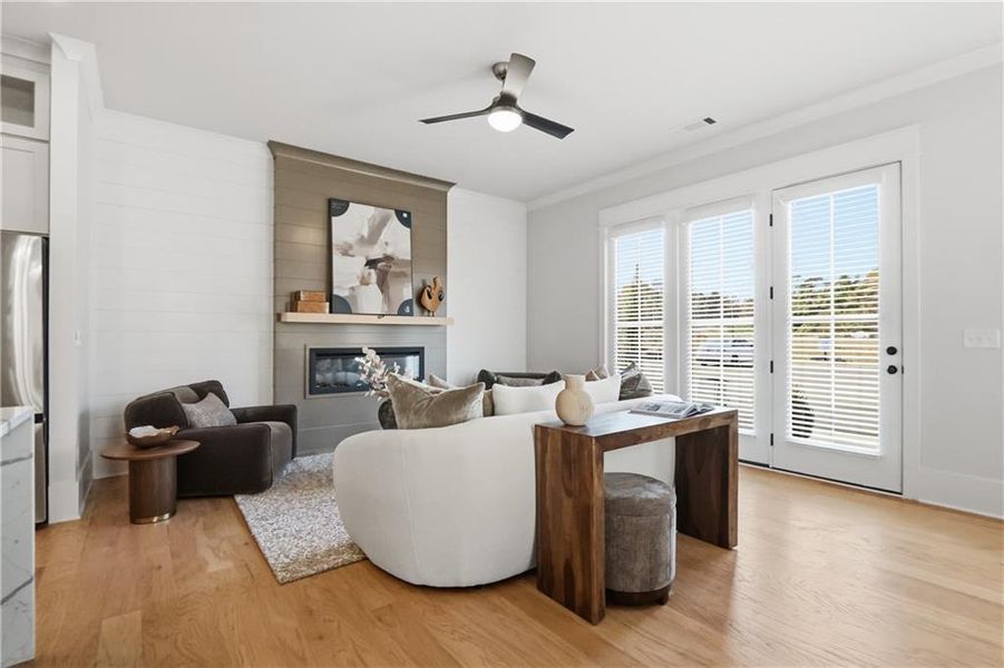 Furnished interior view inside a new home in , Braselton (Image 15). Furnished interior view inside a new home in , Braselton (Image 15).