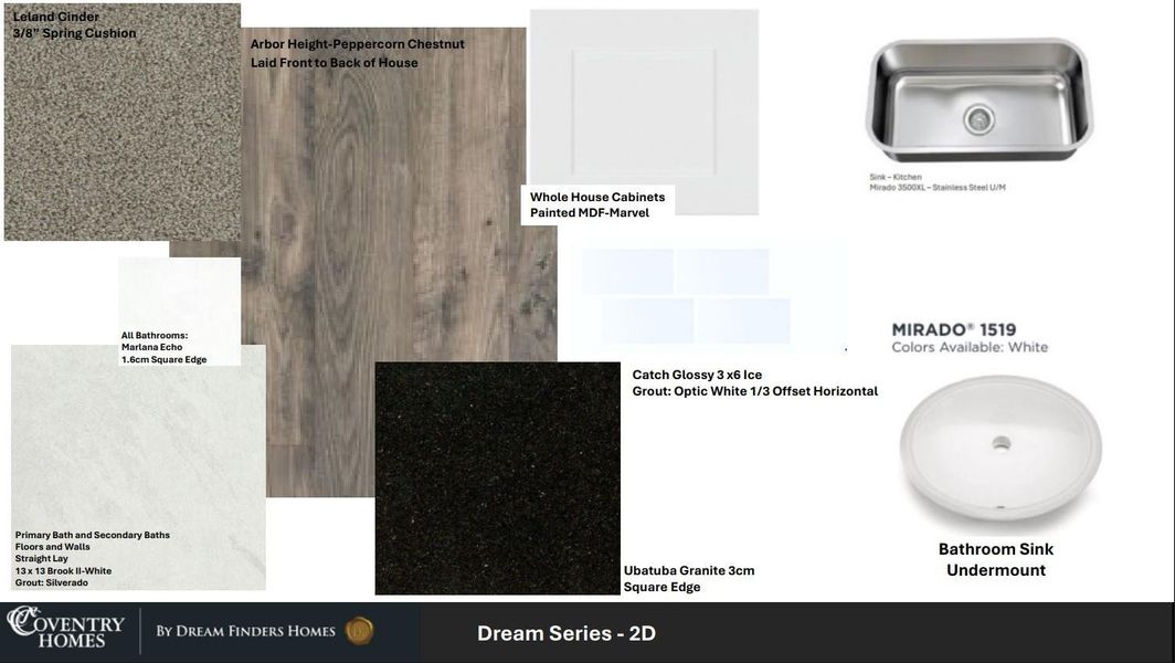 Sample of building materials used in homes in Beacon Point at Lago Mar, Texas City (Image 2). Sample of building materials used in homes in Beacon Point at Lago Mar, Texas City (Image 2).