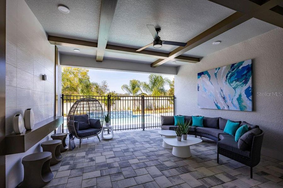 Exterior details and patio area of a home in Wolf Lake Ranch, Apopka (Image 23).