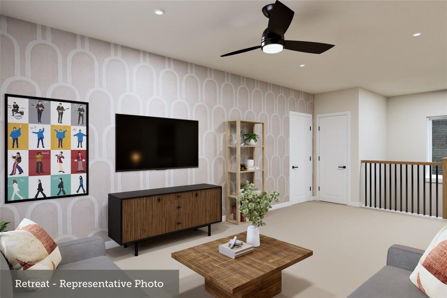Furnished interior view inside a new home in The Highlands - Grove Collection, Porter (Image 12).