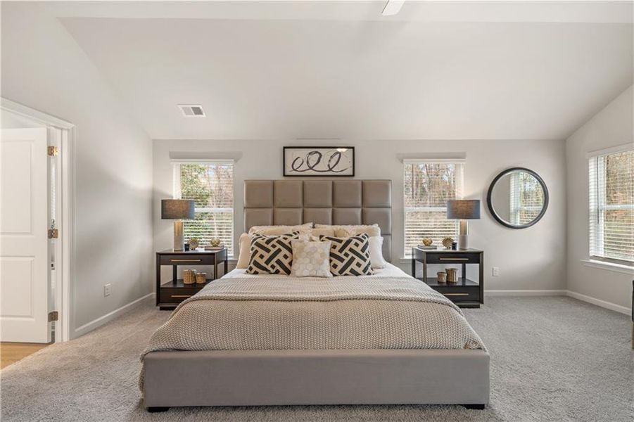 Furnished interior view inside a new home in Hillbrooke Preserve, Conyers (Image 18). Furnished interior view inside a new home in Hillbrooke Preserve, Conyers (Image 18).