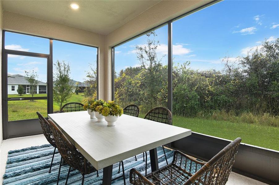 Exterior details and patio area of a home in Estates at Rivers Edge, Parrish (Image 3).