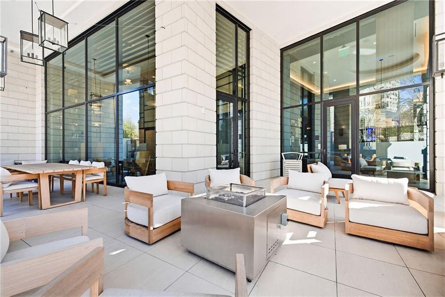 Exterior details and patio area of a home in The Dillon Buckhead, Atlanta (Image 30). Exterior details and patio area of a home in The Dillon Buckhead, Atlanta (Image 30).