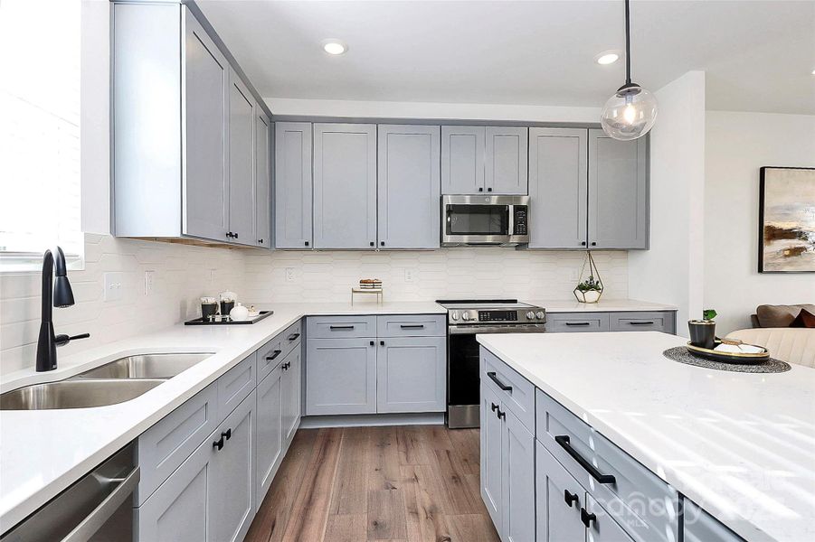 Furnished interior view inside a new home in , Charlotte (Image 3). Furnished interior view inside a new home in , Charlotte (Image 3).