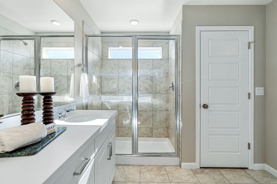 Furnished interior view inside a new home in Trailstone, Arvada (Image 22).