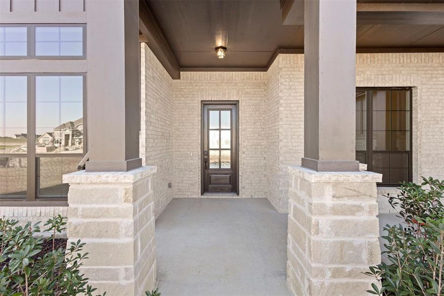 Exterior details and patio area of a home in Levante - 1 Acre Lots, Waxahachie (Image 3).
