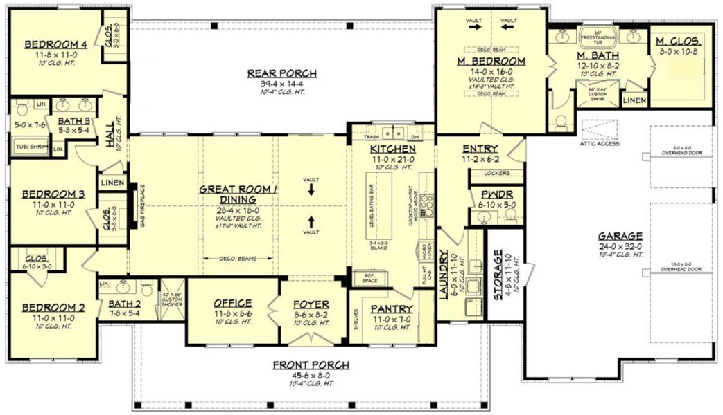 2D floor plan layout for the Laramie by Zeal Home Builders in Saddle Crest Estates, Weatherford, TX (Image 3). 2D floor plan layout for the Laramie by Zeal Home Builders in Saddle Crest Estates, Weatherford, TX (Image 3).