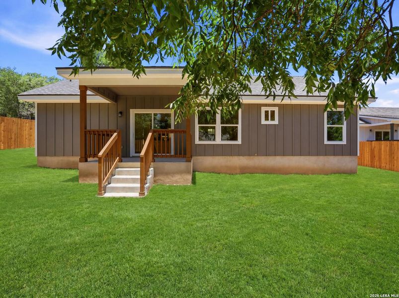 Exterior details and patio area of a home in , Kerrville (Image 3).