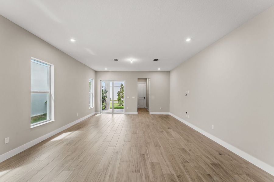 Representative unfurnished interior of a home built from the Monarch by Mattamy Homes in Newfield - Rosette Park, Palm City (Image 9).
