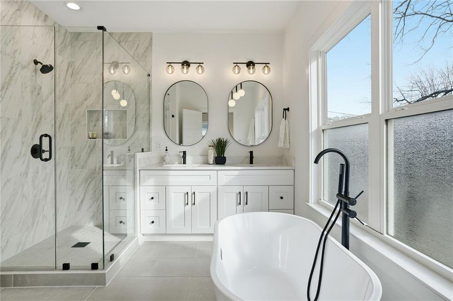 Furnished interior view inside a new home in , Atlanta (Image 13).