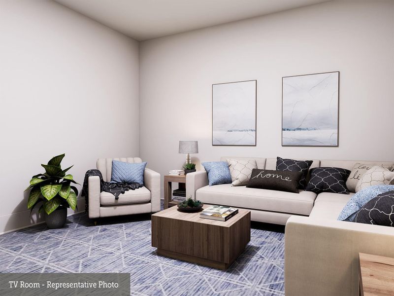 TV room is closed off to provide a 2nd living area!